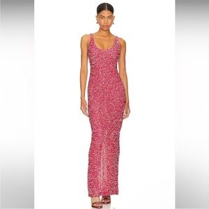 NBD Janhvi pink/red sequin dress. NWT. Size S.